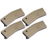 MAG 160rd Aluminium Magazine for Systema PTW M4 / M16 Series (DE) Pack of 4)